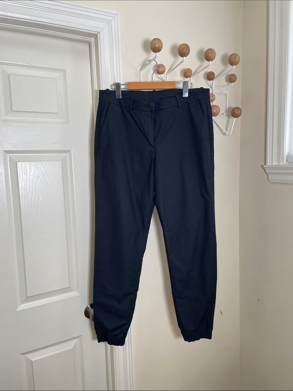 Kit and Ace Commute Pants Elastic-Cuff Chino Joggers Navy 12